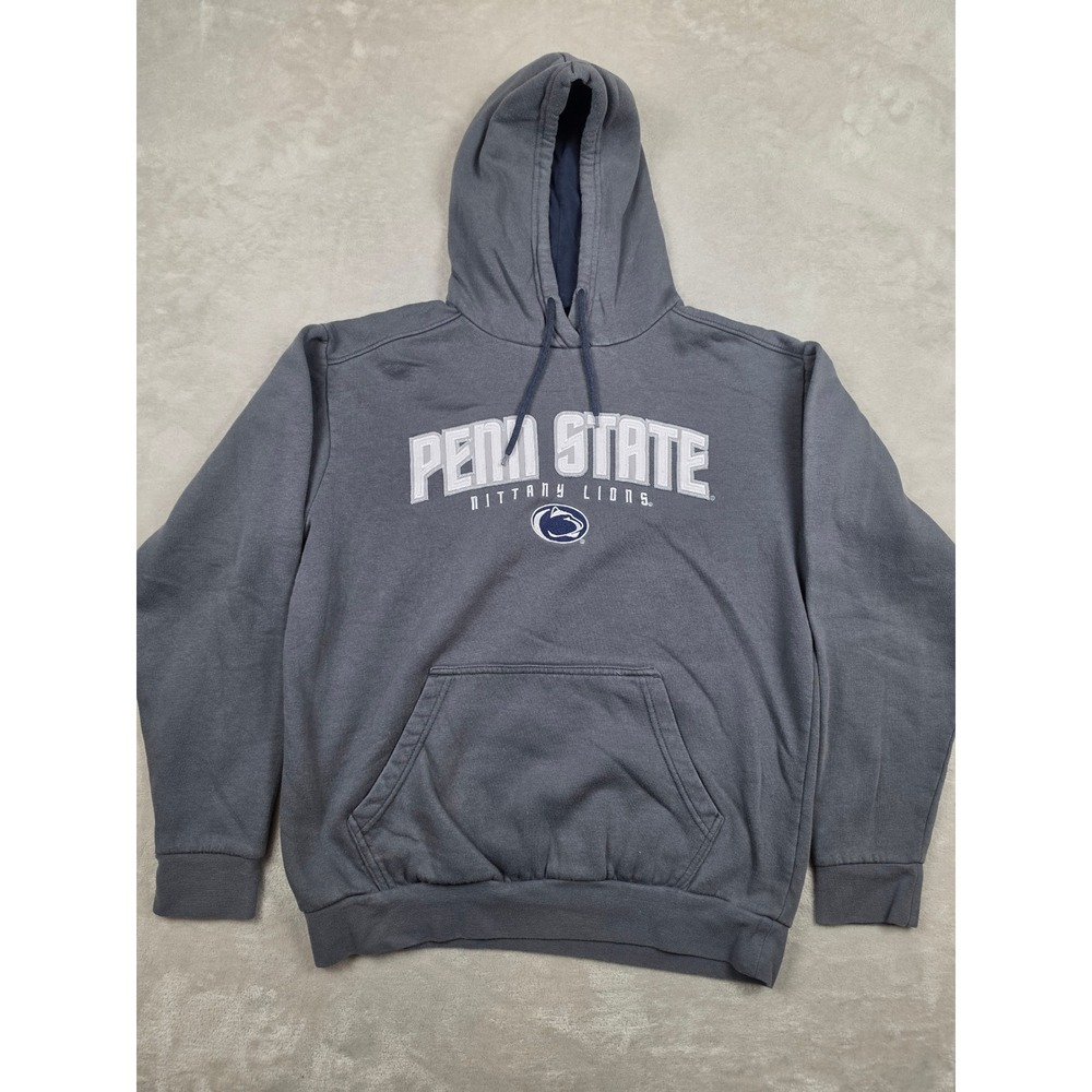 Penn State Hoodie Mens Medium Gray Nittany Lions Pullover Sweatshirt